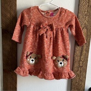 New Good Lad Baby Girl Teddy Bear Sweater Dress Size 9 Months